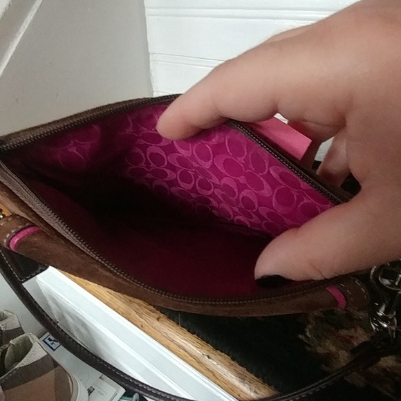 Coach brown suede wristlet - Picture 4 of 5